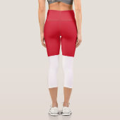 Monaco-Flagge Capri Leggings (Rückseite)