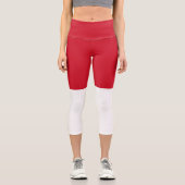 Monaco-Flagge Capri Leggings (Vorderseite)