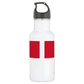 Monaco-Flagge Edelstahlflasche (Rückseite)