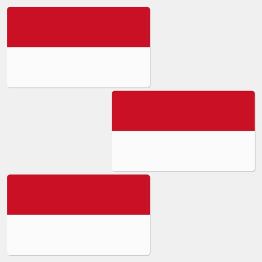 Monaco-Flagge Etiketten (Gruppe)