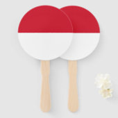 Monaco-Flagge Fächer (Vorne und Hinten)