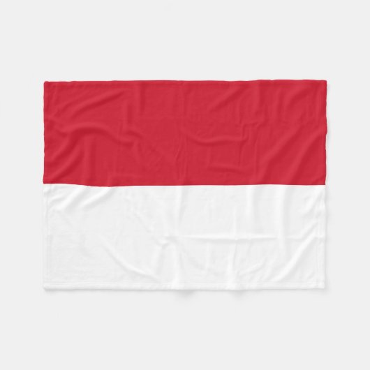 Monaco-Flagge Fleecedecke (Vorderseite (Horizontal))