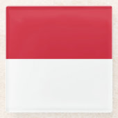 Monaco-Flagge Glasuntersetzer (Vorderseite)