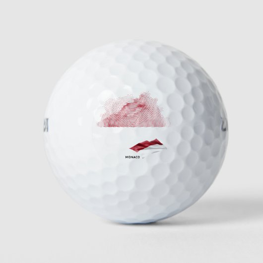 Monaco-Flagge Golfball (Vorderseite)