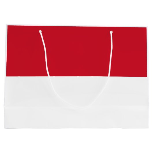 Monaco-Flagge Große Geschenktüte (Rückseite)
