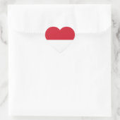 Monaco-Flagge Herz-Aufkleber (Tasche)
