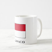 Monaco-Flagge Kaffeetasse (VorderseiteRechts)