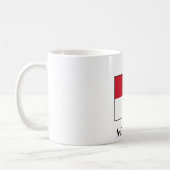 Monaco-Flagge Kaffeetasse (Links)