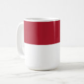 Monaco-Flagge Kaffeetasse (Vorderseite Links)