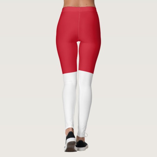 Monaco-Flagge Leggings (Rückseite)
