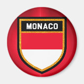 Monaco-Flagge Magnet (Vorne)