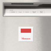 Monaco-Flagge mit Name Magnet (In Situ (Geschirrspüler))