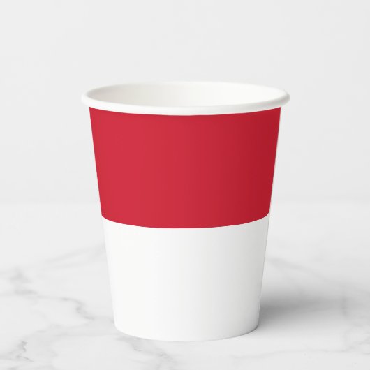 Monaco-Flagge Pappbecher (Rückseite)
