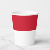 Monaco-Flagge Pappbecher (Vorderseite)