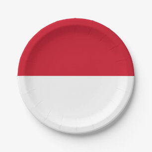 Monaco-Flagge Pappteller