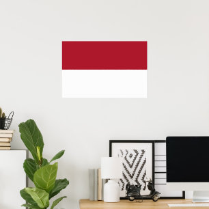 Monaco-Flagge Poster