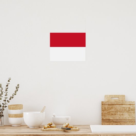 Monaco-Flagge Poster (Küche)