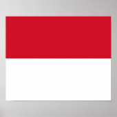 Monaco-Flagge Poster (Vorne)