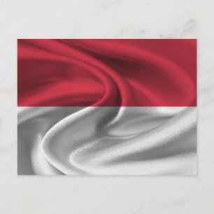 Monaco-Flagge Postkarte