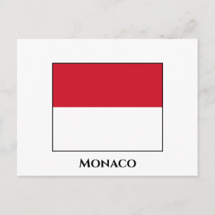 Monaco-Flagge Postkarte