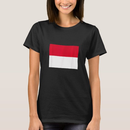 Monaco-Flagge Premium T-Shirt (Vorderseite)