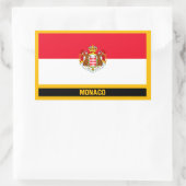 Monaco-Flagge Rechteckiger Aufkleber (Tasche)