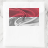 Monaco-Flagge Rechteckiger Aufkleber (Tasche)