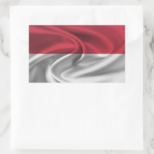 Monaco-Flagge Rechteckiger Aufkleber (Tasche)