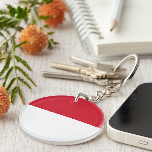 Monaco-Flagge Schlüsselanhänger (Vorderseite rechts)