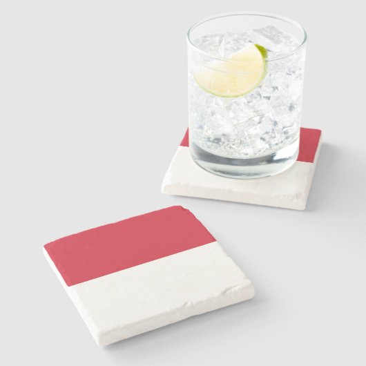 Monaco-Flagge Steinuntersetzer (Seitenansicht)