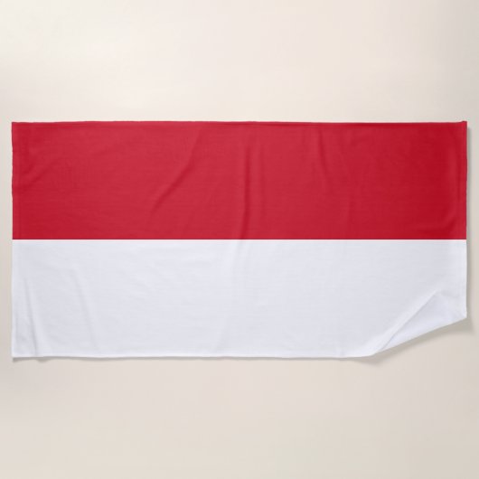 Monaco-Flagge Strandtuch (Vorderseite)