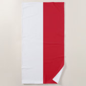 Monaco-Flagge Strandtuch (Vorderseite)