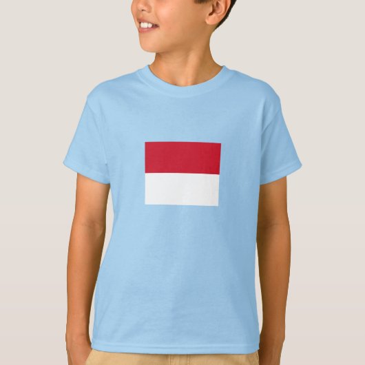 Monaco-Flagge T-Shirt (Vorderseite)