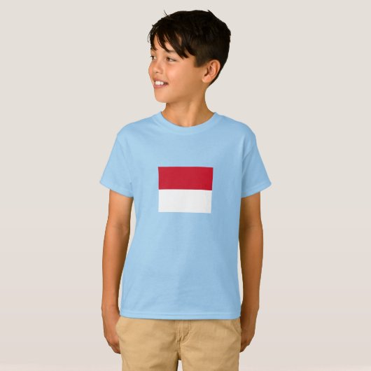 Monaco-Flagge T-Shirt (Vorne ganz)