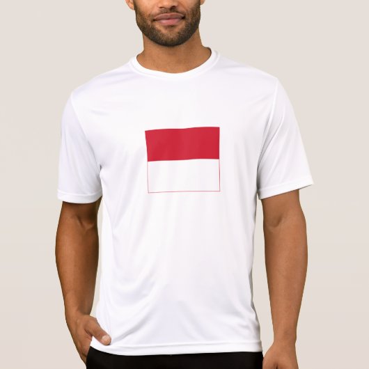 Monaco-Flagge T-Shirt (Vorderseite)