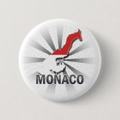 Monaco-Flaggen-Karte 2,0 Button (Vorderseite)
