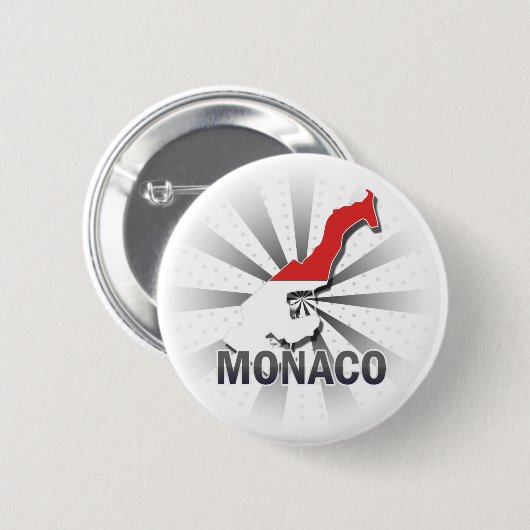 Monaco-Flaggen-Karte 2,0 Button (Vorne & Hinten)