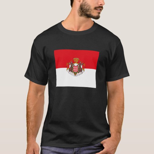 Monaco-Flaggen-T - Shirt (Vorderseite)