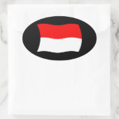 Monaco-Flaggenaufkleber Ovaler Aufkleber (Tasche)