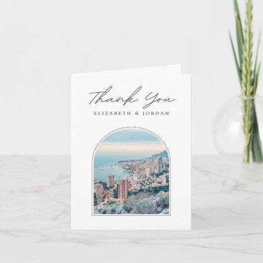Monaco-Foto-Leerzeichen-Dankeskarten Dankeskarte (Vorderseite)