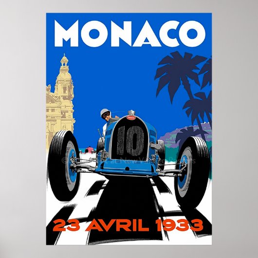 Monaco France Vintage Poster (Vorne)