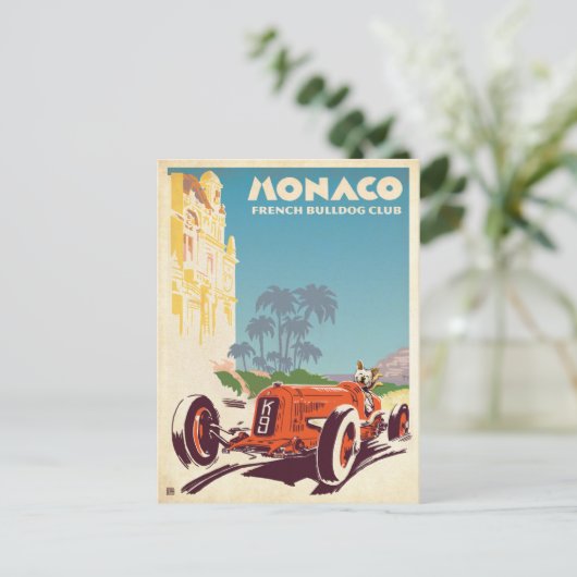Monaco French Bulldog Club Postkarte (Stehend Vorderseite)