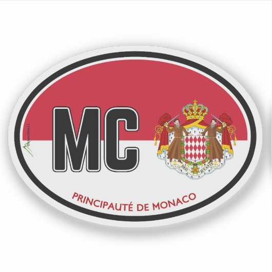 MONACO Fürstentum Monaco 01 Aufkleber (Vorderseite)