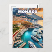 Monaco, glitzerndes Juwel an der Côte d'Azur Postkarte (Vorne/Hinten)