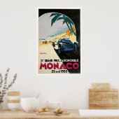 Monaco Grand Prix Auto Vintage Poster (Küche)
