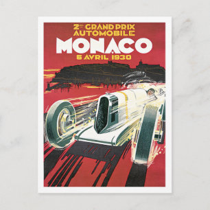 Monaco Grand Prix Automobile Oldtimer Postkarte