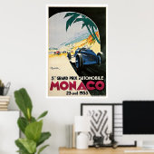 Monaco Grand Prix Automobile Poster (Heimbüro)