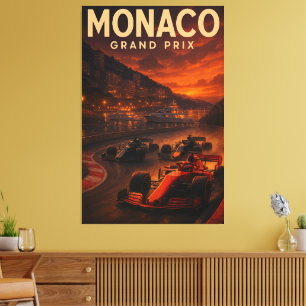 Monaco Grand Prix Circuit de Monaco F1 2024 Straße Leinwanddruck