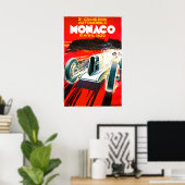 Monaco Grand Prix Race~ Vintage Automobile Ad Poster (Heimbüro)