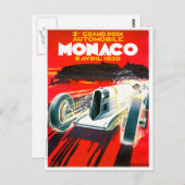Monaco Grand Prix Race~ Vintage Automobile Ad Postkarte (Vorne/Hinten)